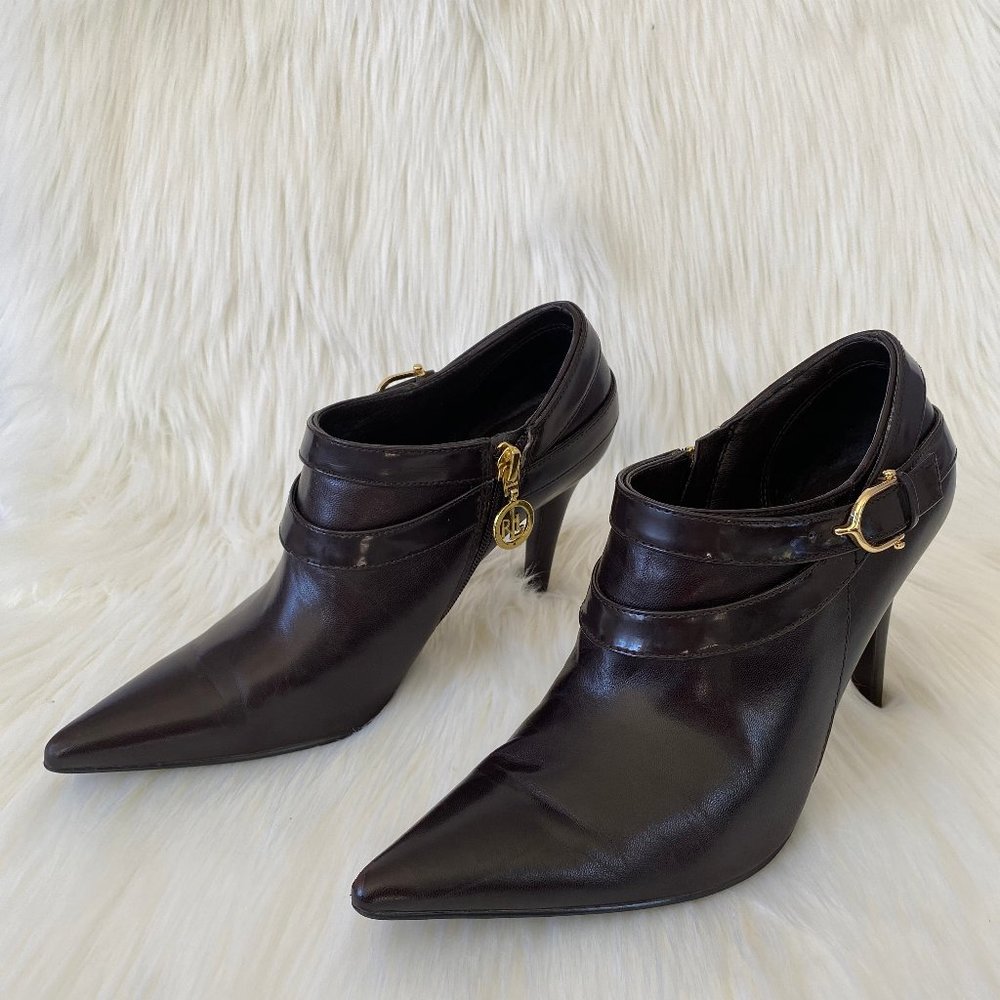Ralph Lauren "Ahava" Brown Bootie Size 7.5